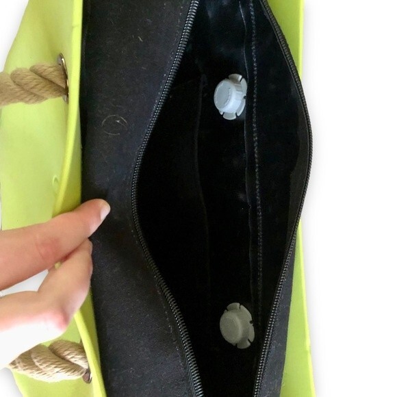 O bag obag Fullspot Lime Green with Natural Long Rope Handles Classic Bag - Picture 11 of 11